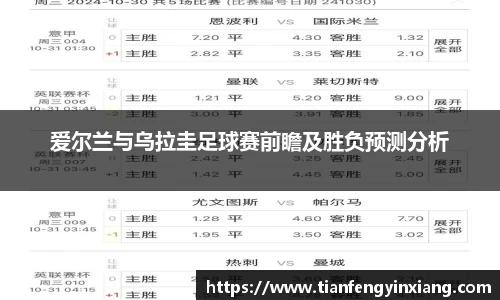 爱尔兰与乌拉圭足球赛前瞻及胜负预测分析